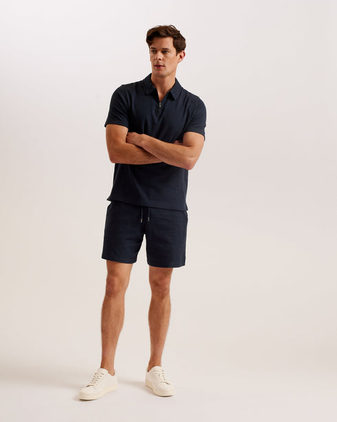 ZARKES-Tops-SS Regular Zip Polo- Ted Baker Romania